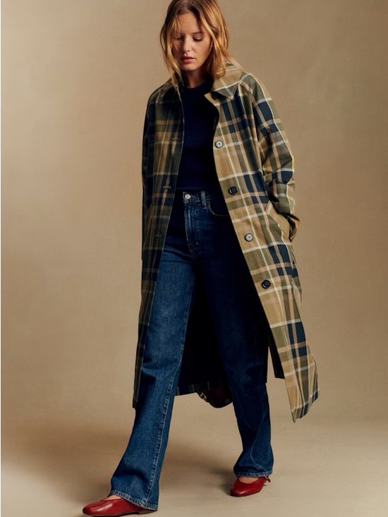 Sezane Jackets & Blazers - Sezane Clyde Coat in Beige & Moss Green Checks 10